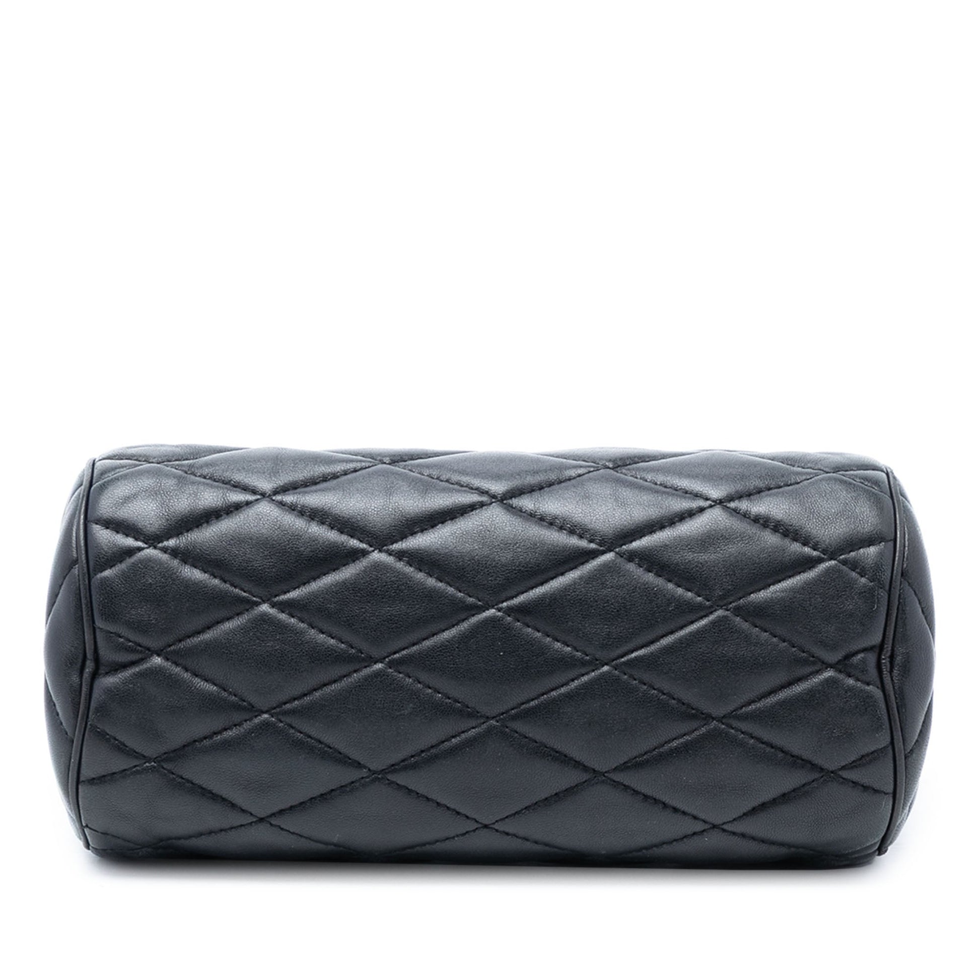 Saint Laurent Small Quilted Lambskin Sade Tube Bag