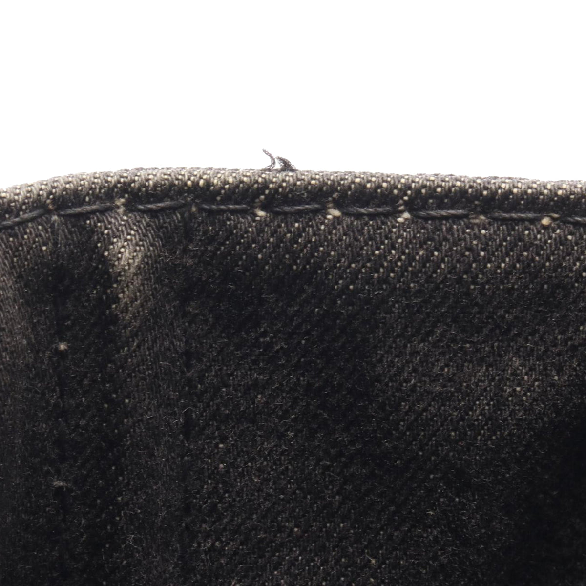 Prada Denim Canapa Logo Tote — Black