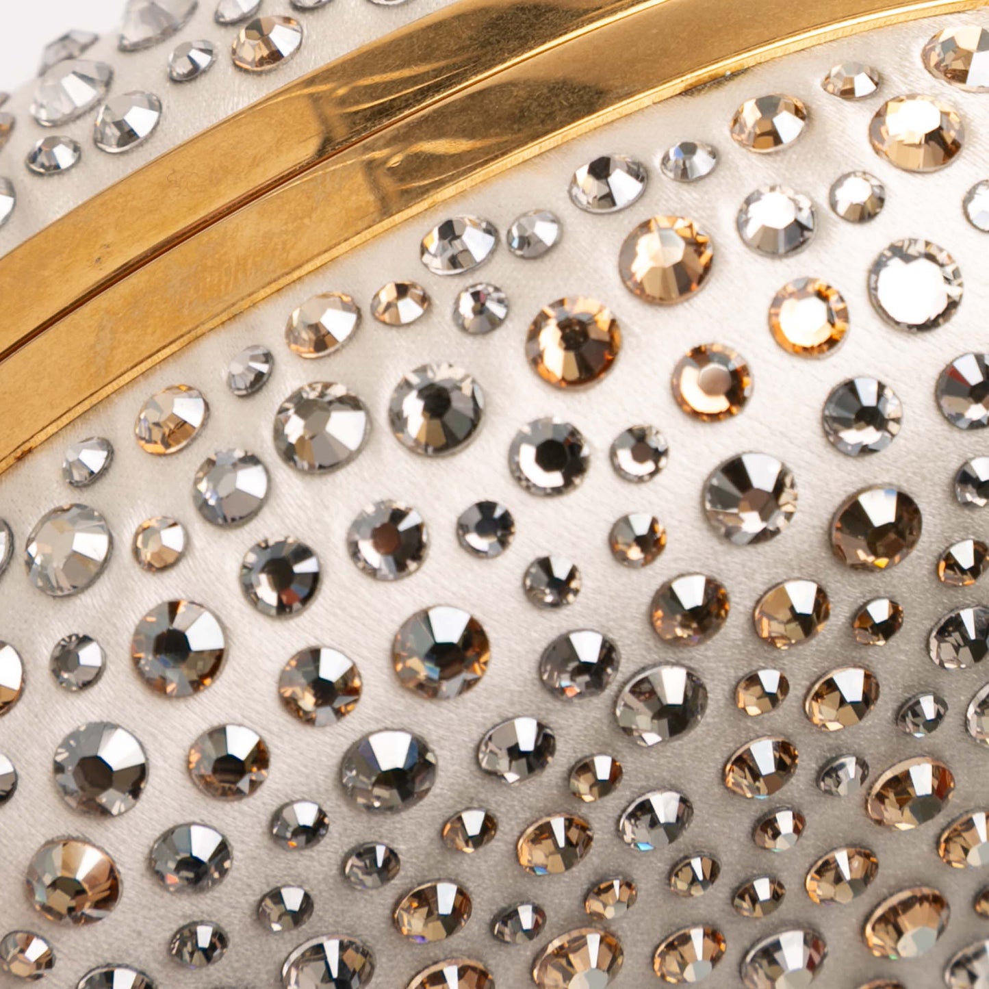 Crystal Embellished Satin Skull Clutch