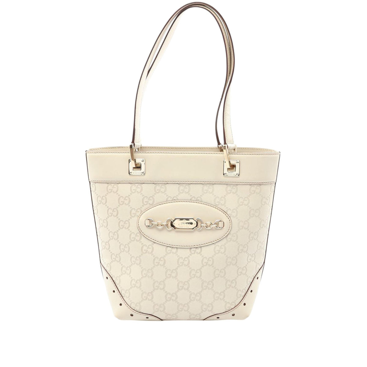 Gucci Mini Guccissima Punch Tote — White