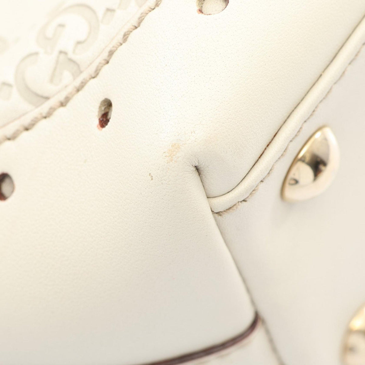Gucci Mini Guccissima Punch Tote — White