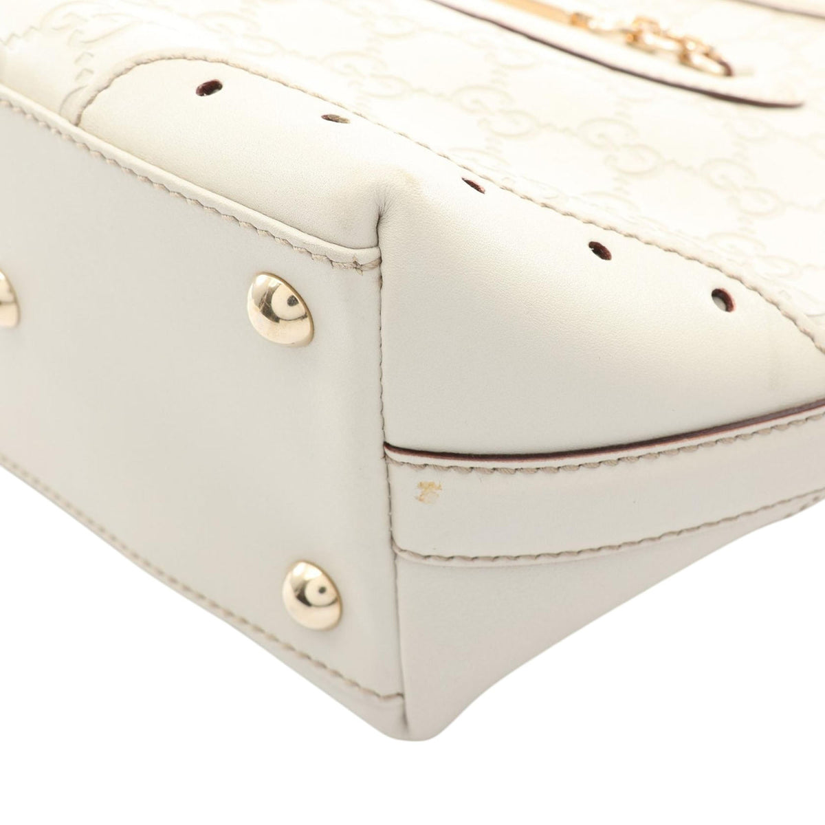 Gucci Mini Guccissima Punch Tote — White