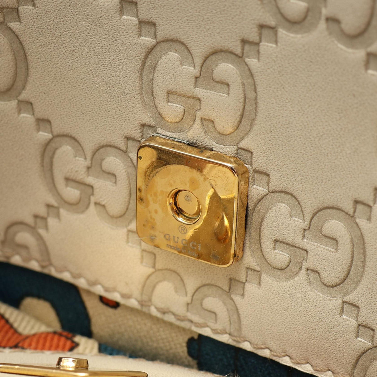 Gucci Mini Guccissima Punch Tote — White