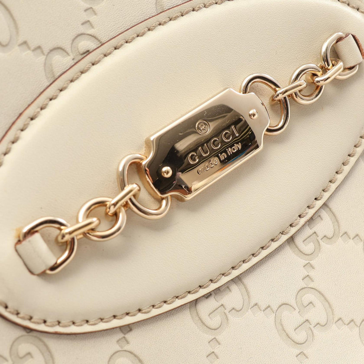 Gucci Mini Guccissima Punch Tote — White