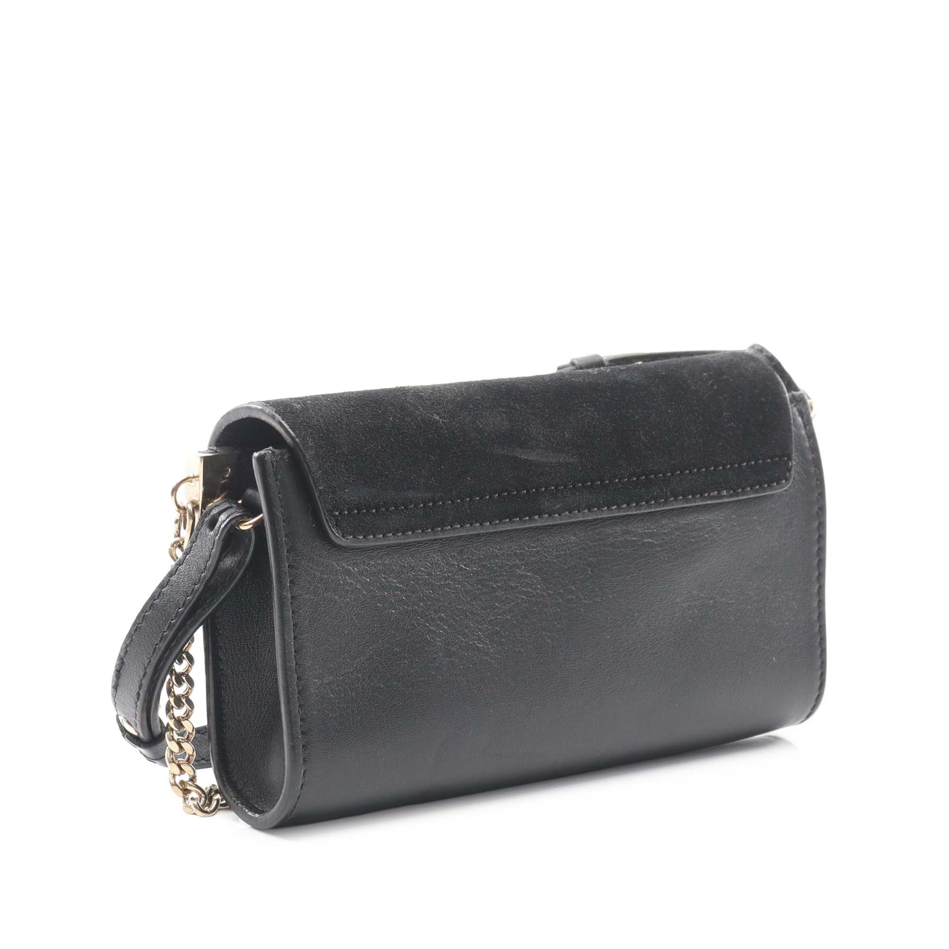 Chloé Mini Calfskin and Suede Faye Chain Crossbody