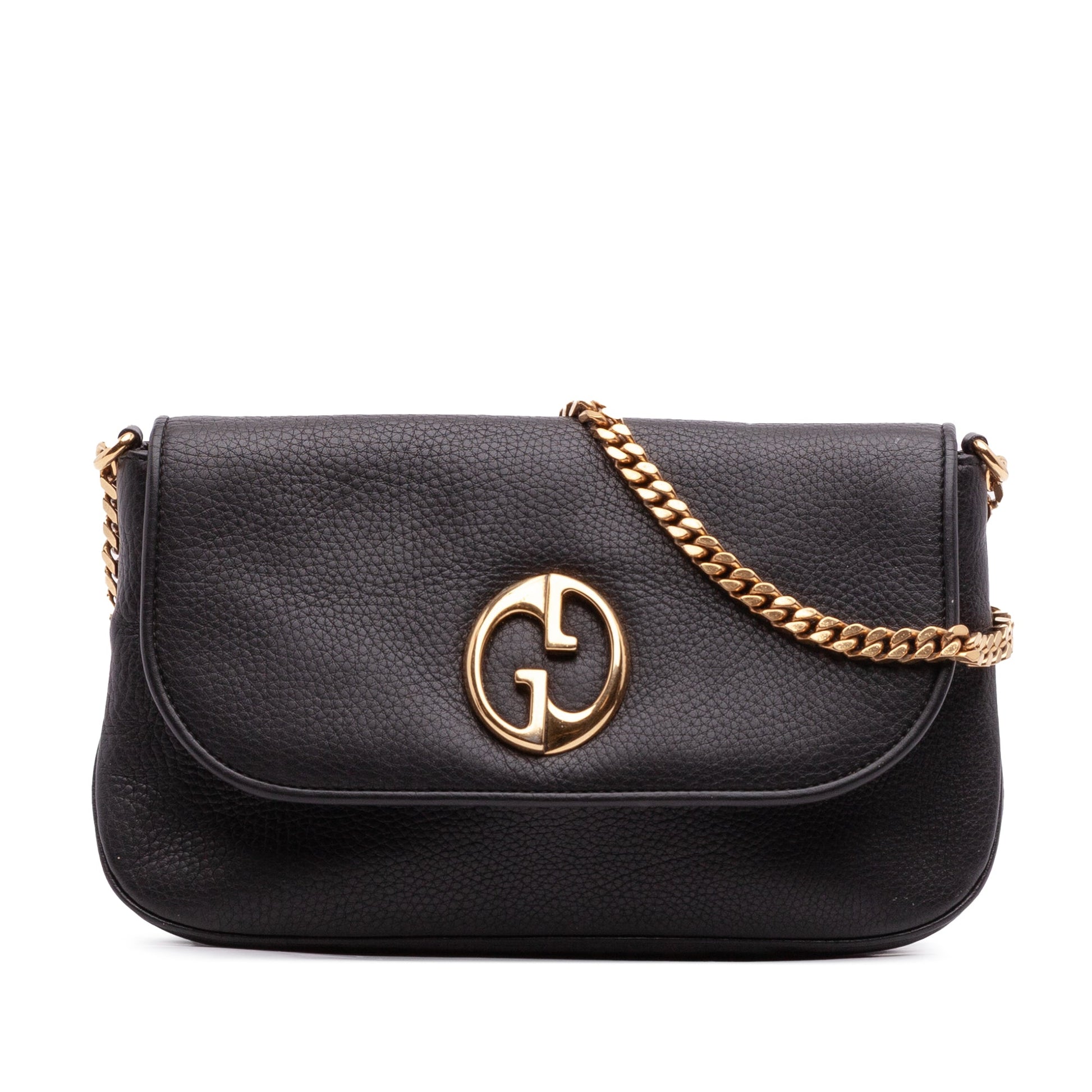 Gucci Medium Leather 1973 Chain Shoulder Bag