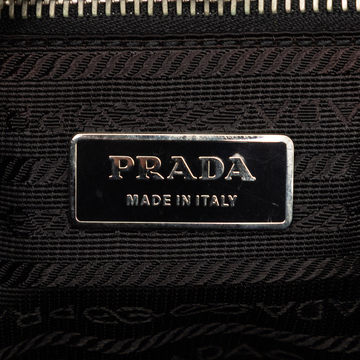 Prada Saffiano Trimmed Tessuto Tote