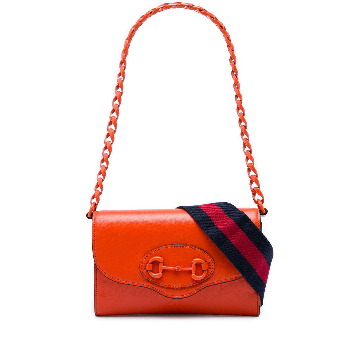 Gucci Mini Leather Horsebit 1955 Web Crossbody
