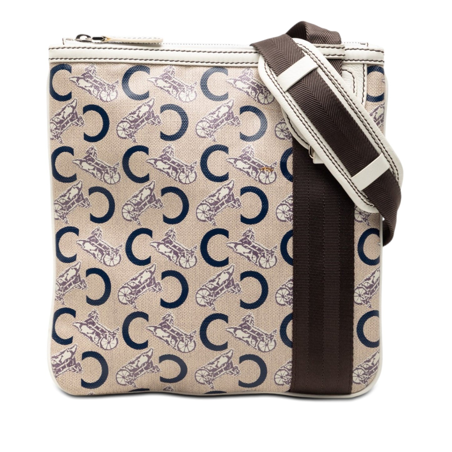 Celine C Carriage Coated Canvas Crossbody