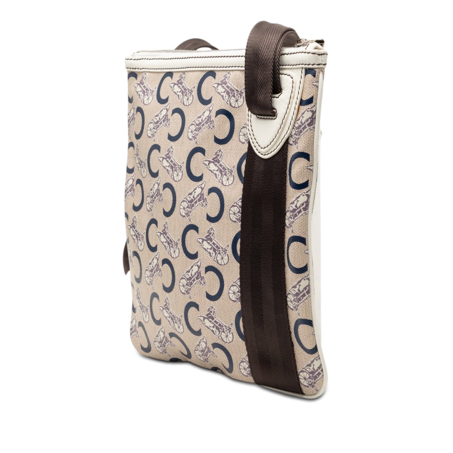 Celine C Carriage Coated Canvas Crossbody