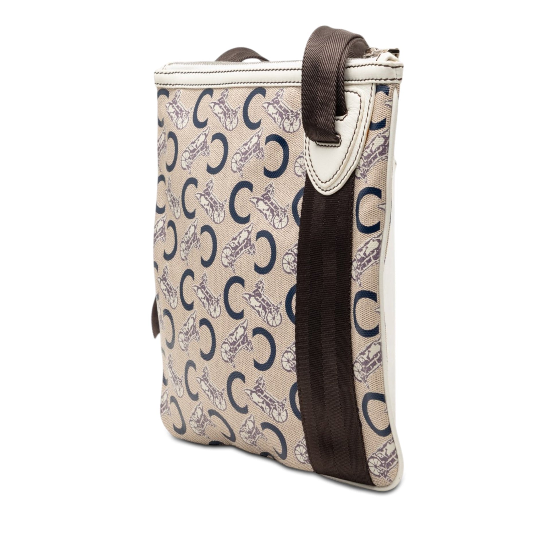 Celine C Carriage Coated Canvas Crossbody