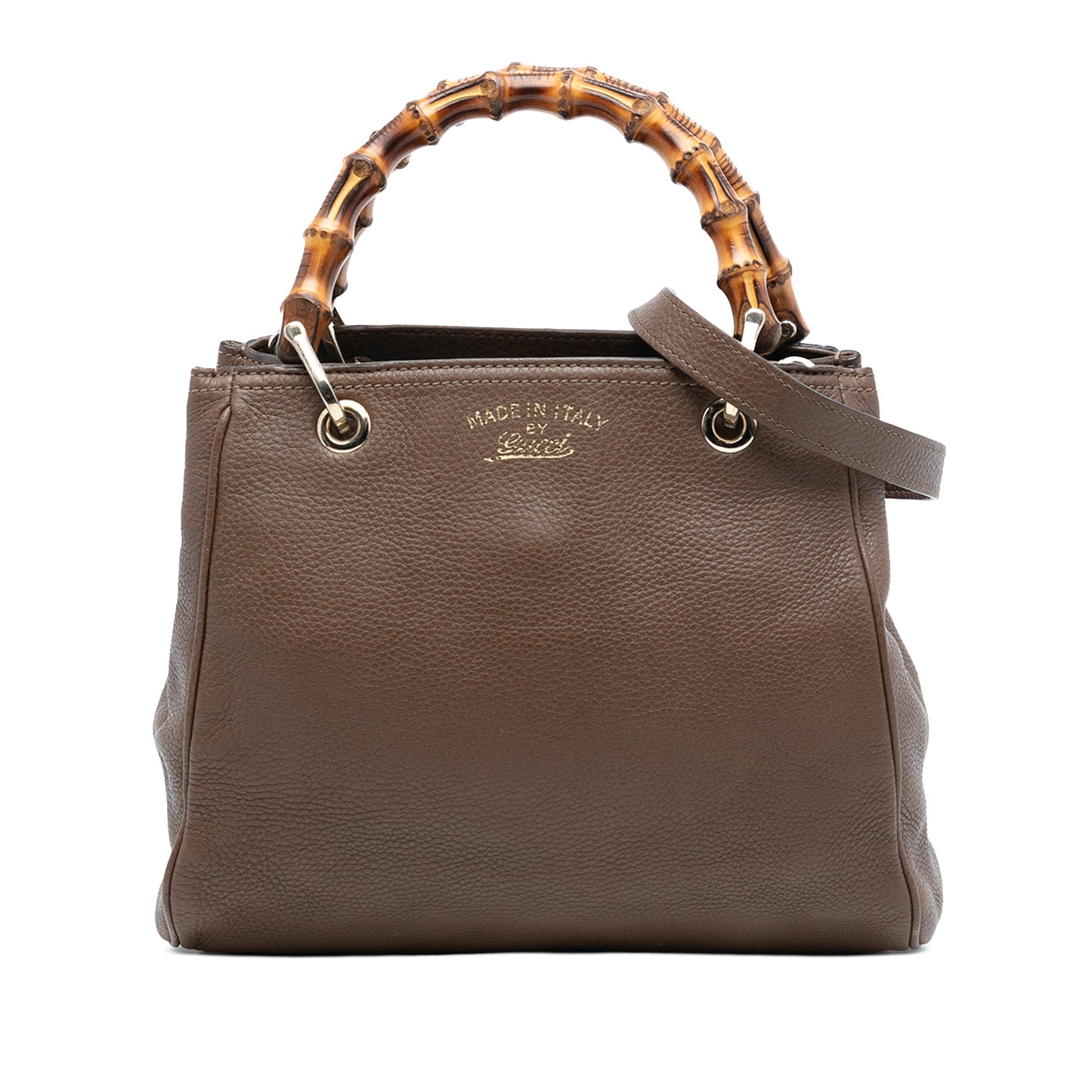 Gucci Small Calfskin Bamboo Shopper Satchel