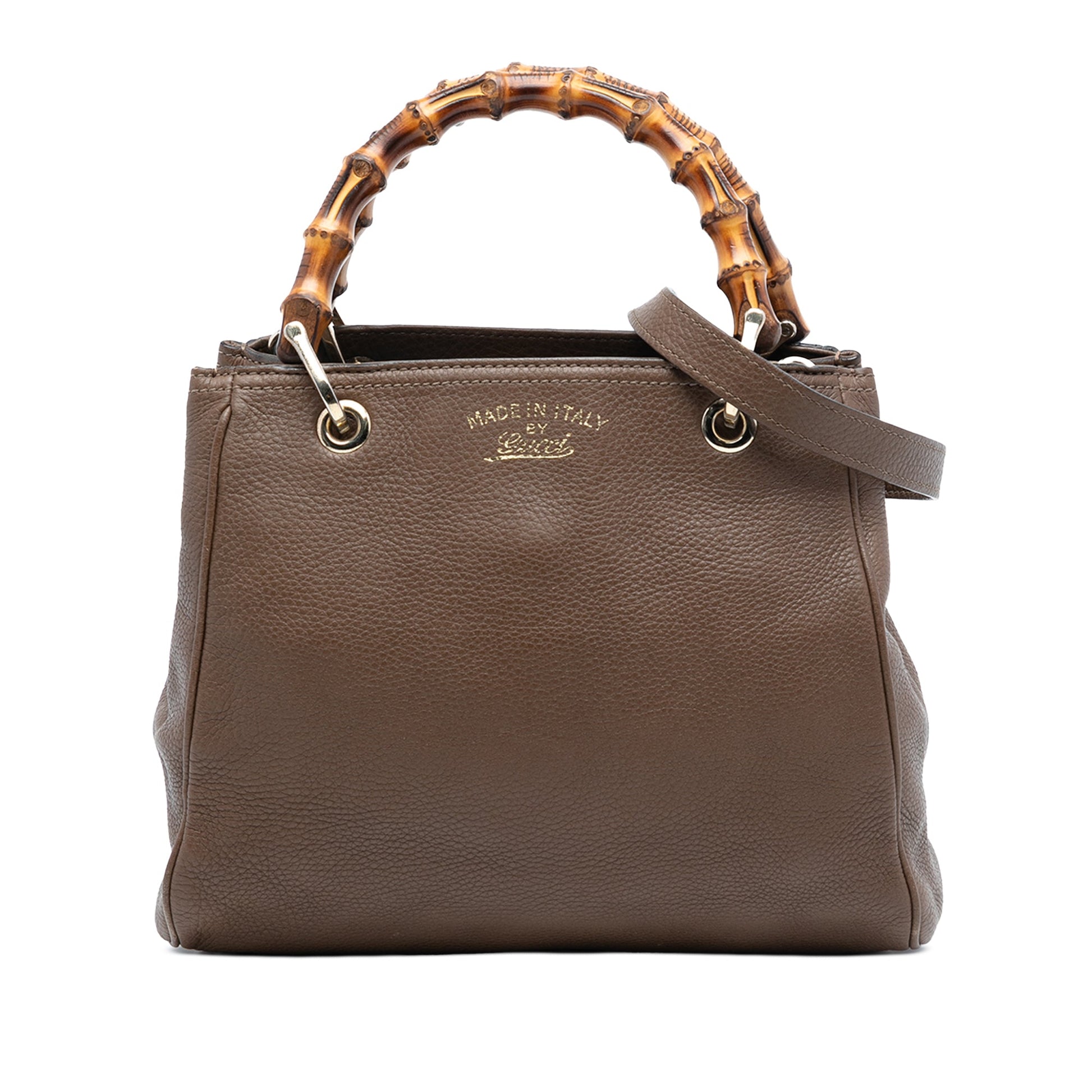 Gucci Small Calfskin Bamboo Shopper Satchel