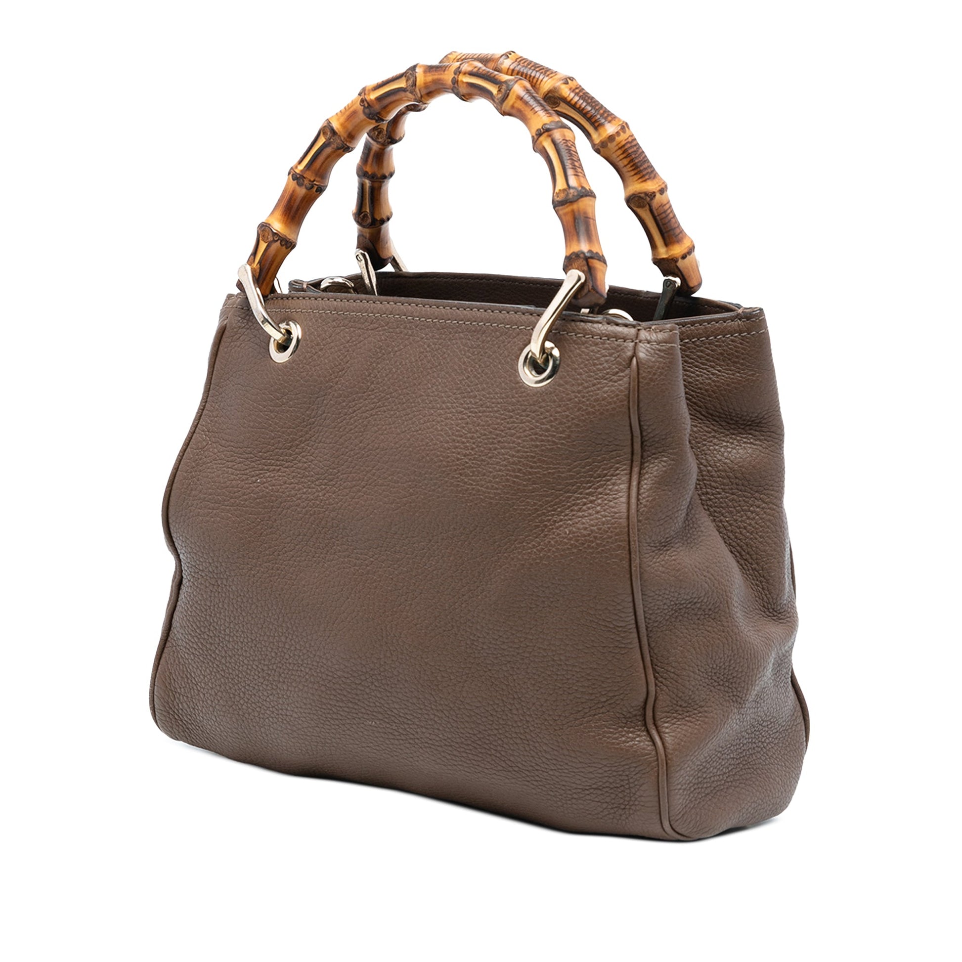 Gucci Small Calfskin Bamboo Shopper Satchel