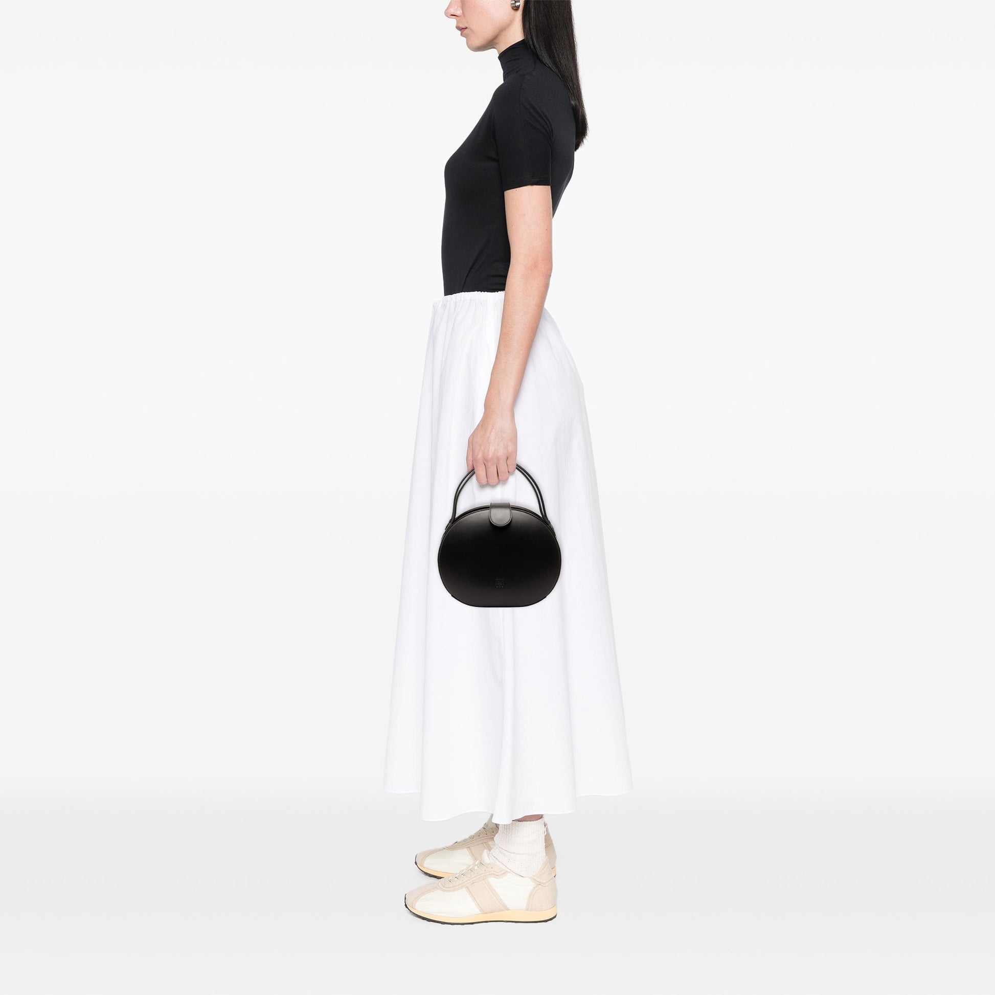 LOEWE Leather Anagram Round Handbag