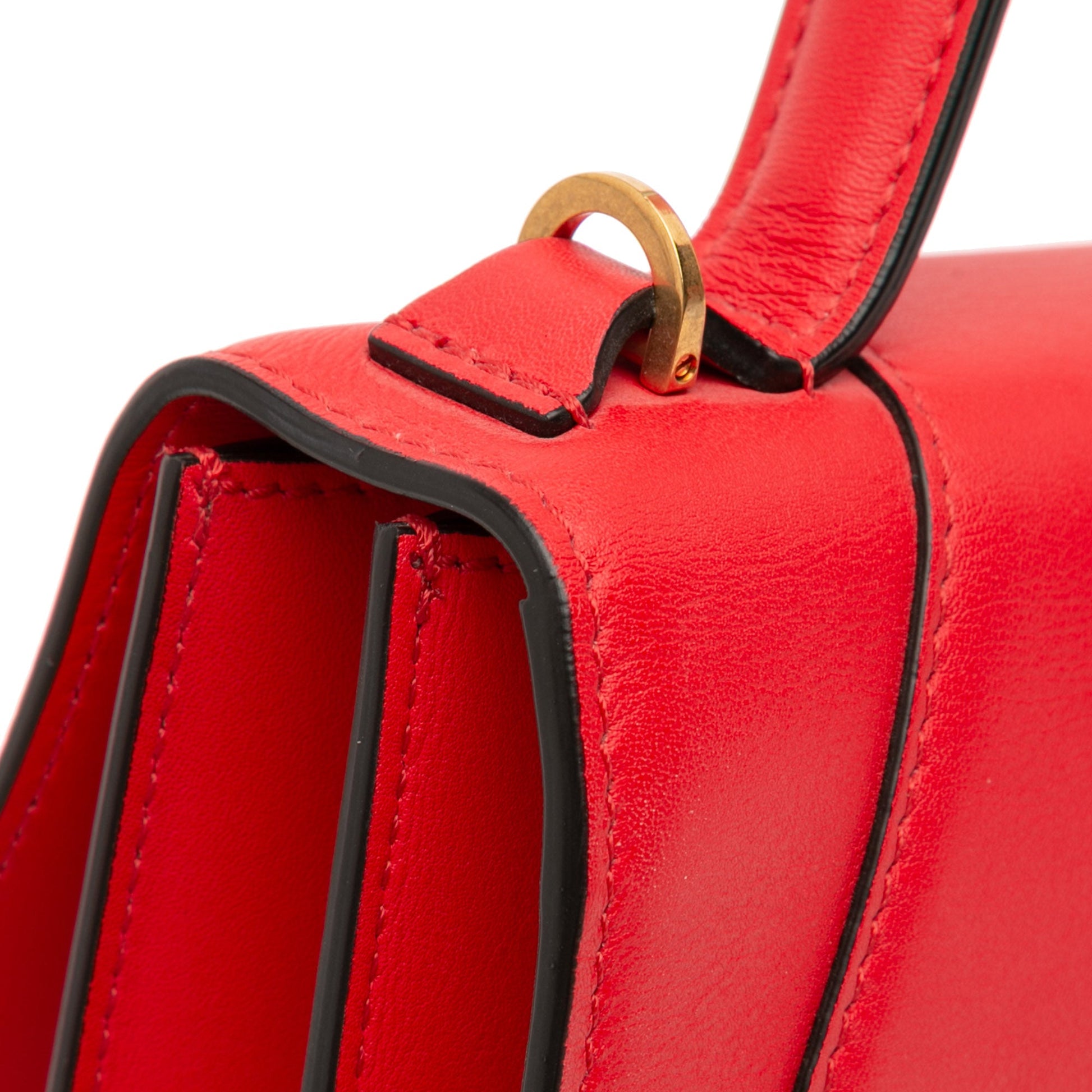 Versace Small Leather Virtus Top Handle Flap