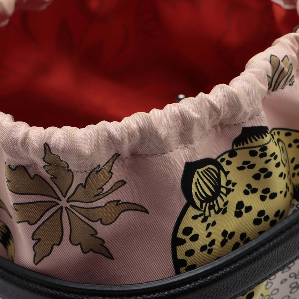Hermès Les Léopards Silk and Epsom Sac Musardine