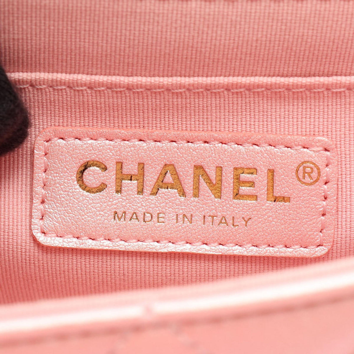 Chanel CC Quilted Iridescent Lambskin Top Handle Bag — Pink