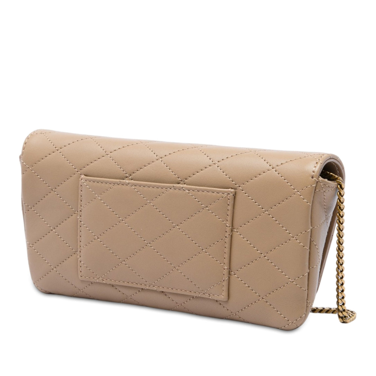 Saint Laurent Quilted Lambskin Monogram Gaby Phone Holder Crossbody
