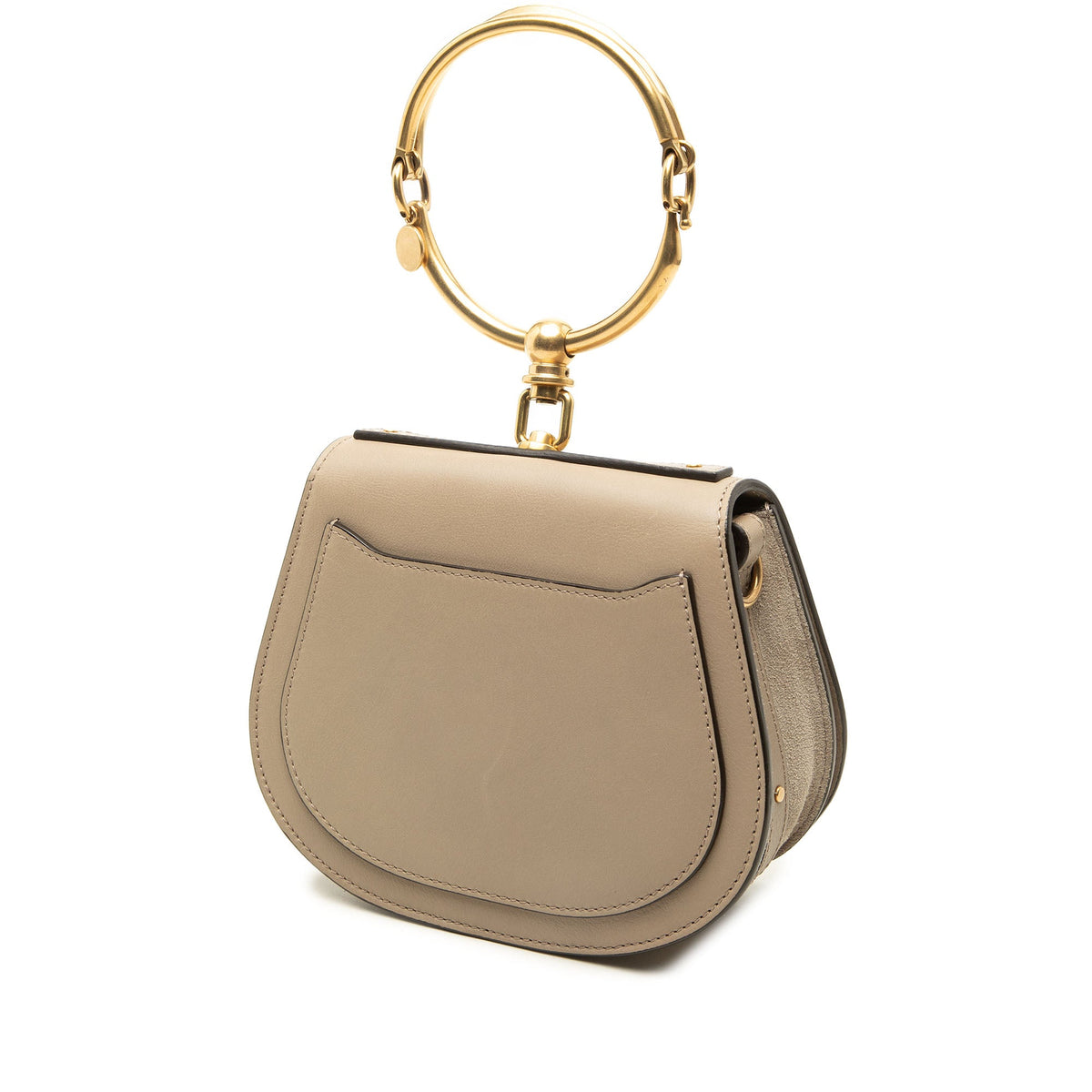 Chloé Small Leather Nile Bracelet Satchel — Brown