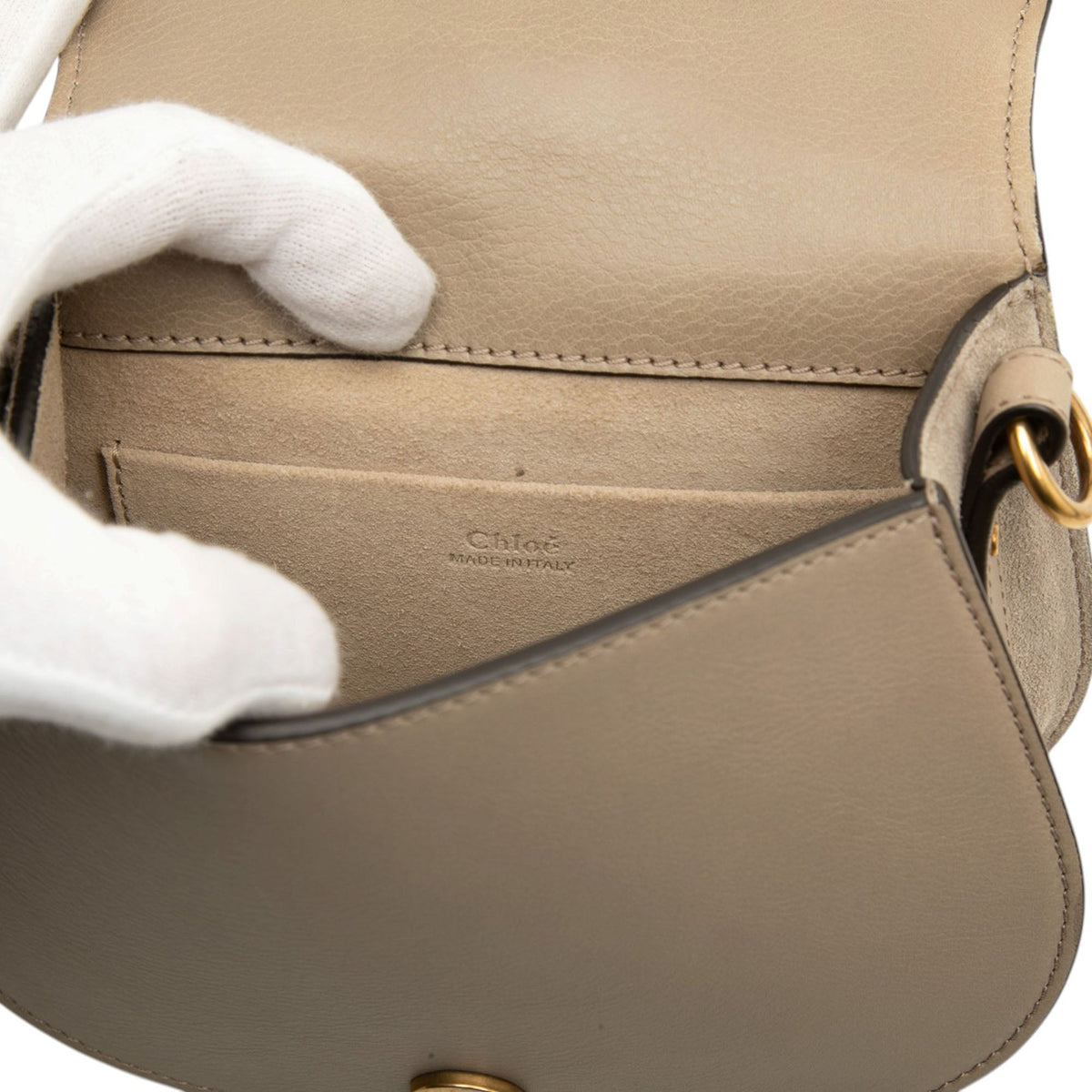 Chloé Small Leather Nile Bracelet Satchel — Brown