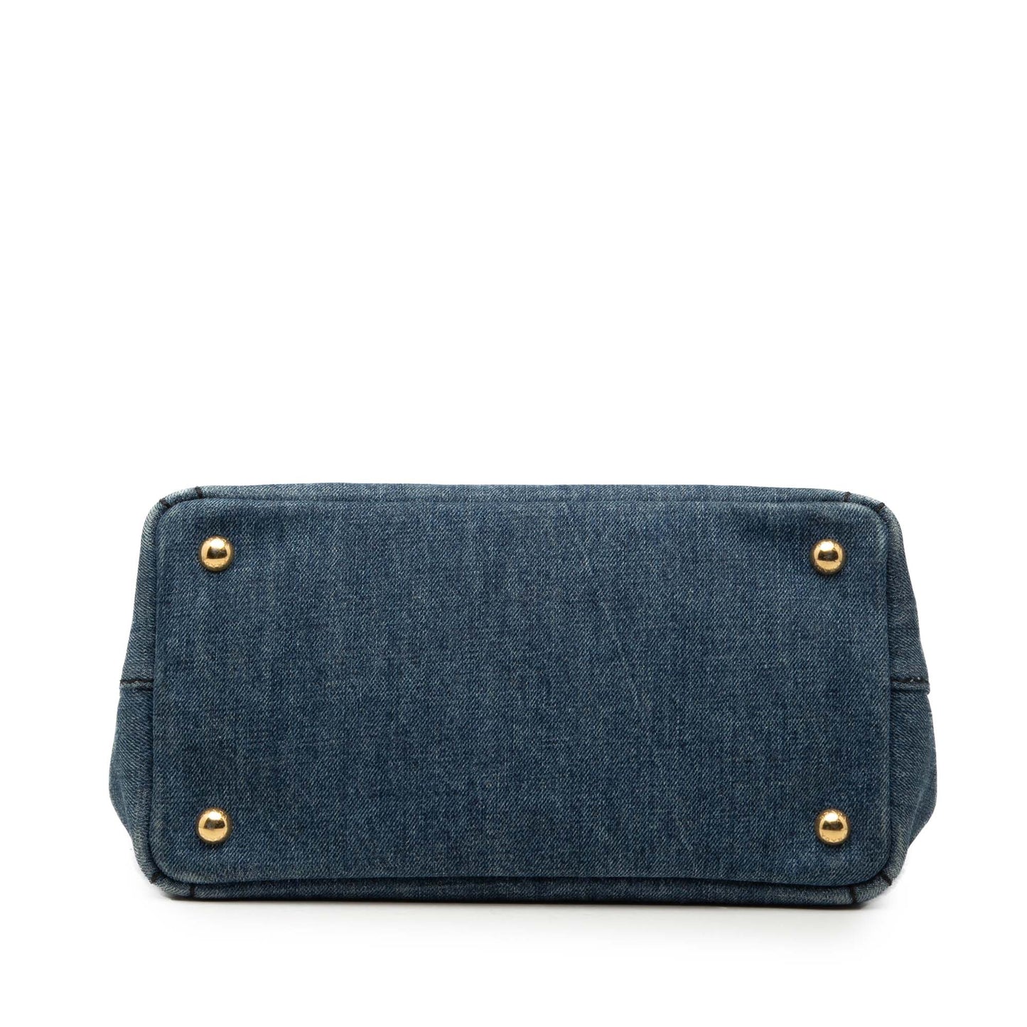 Prada Small Denim Canapa Logo Satchel