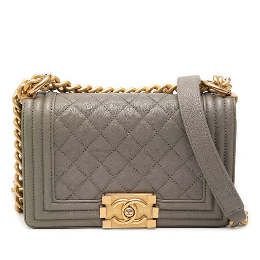 Chanel Small Quilted Caviar Boy Flap