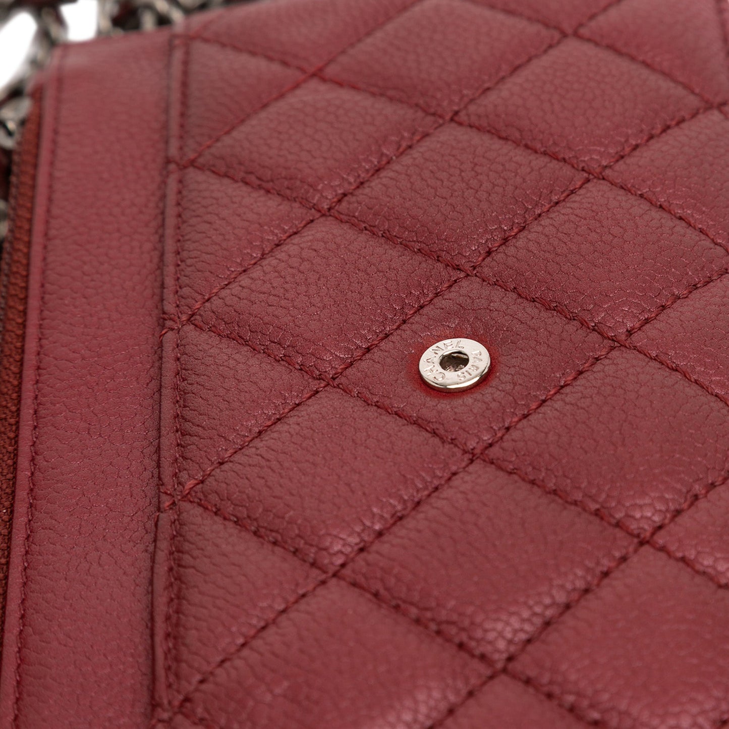Chanel CC Quilted Caviar Wallet on Chain