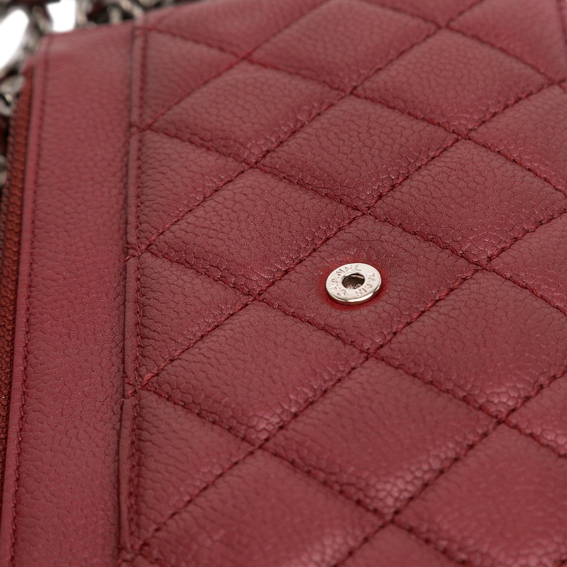 Chanel CC Quilted Caviar Wallet on Chain
