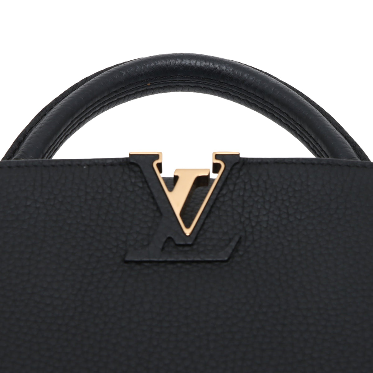 Louis Vuitton Small Taurillon Capucines — Black