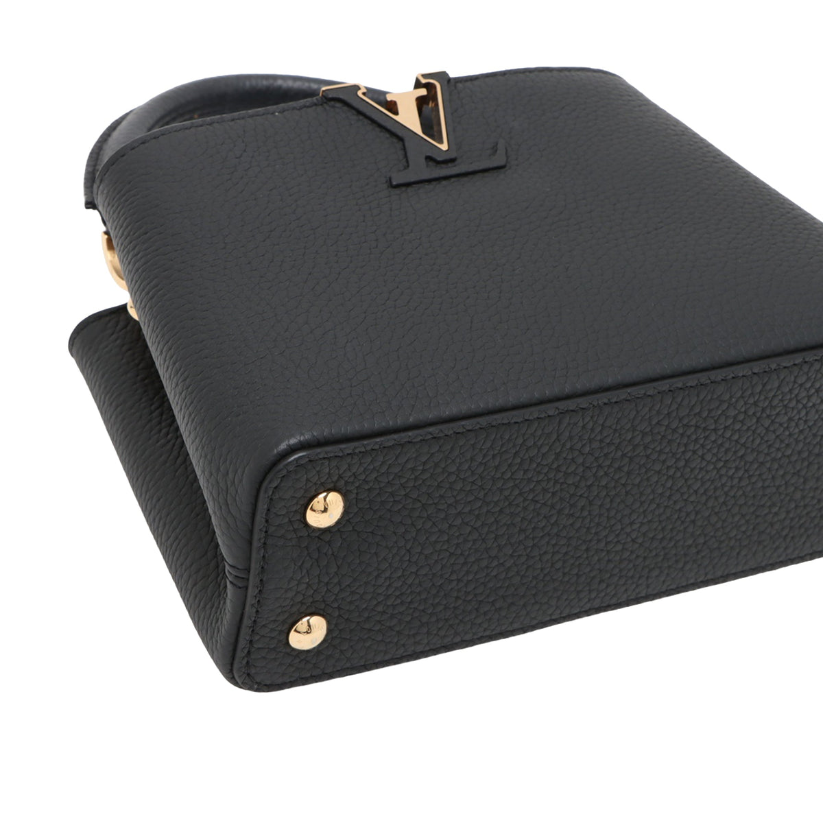 Louis Vuitton Small Taurillon Capucines — Black