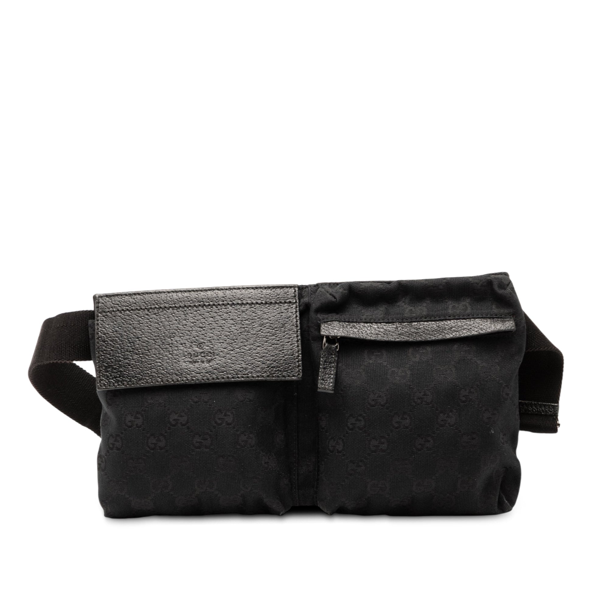 Gucci GG Canvas Double Pocket Belt Bag
