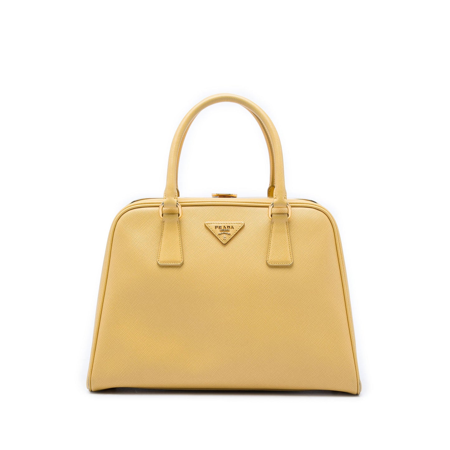 Prada Saffiano Lux Pyramid Frame Handbag