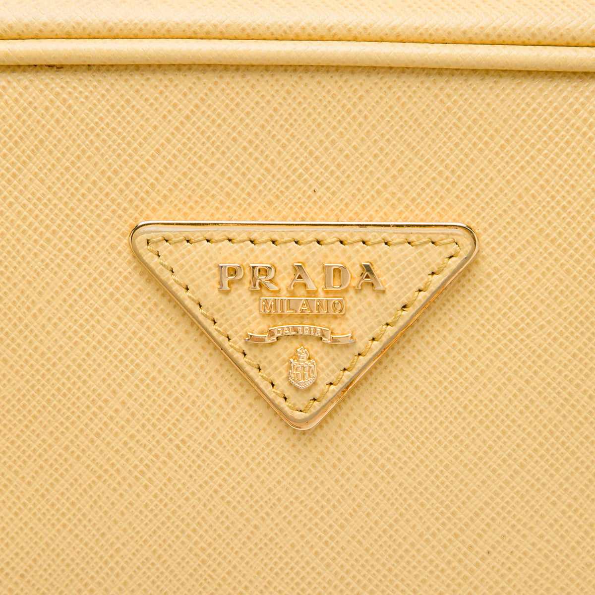 Prada Saffiano Lux Pyramid Frame Handbag