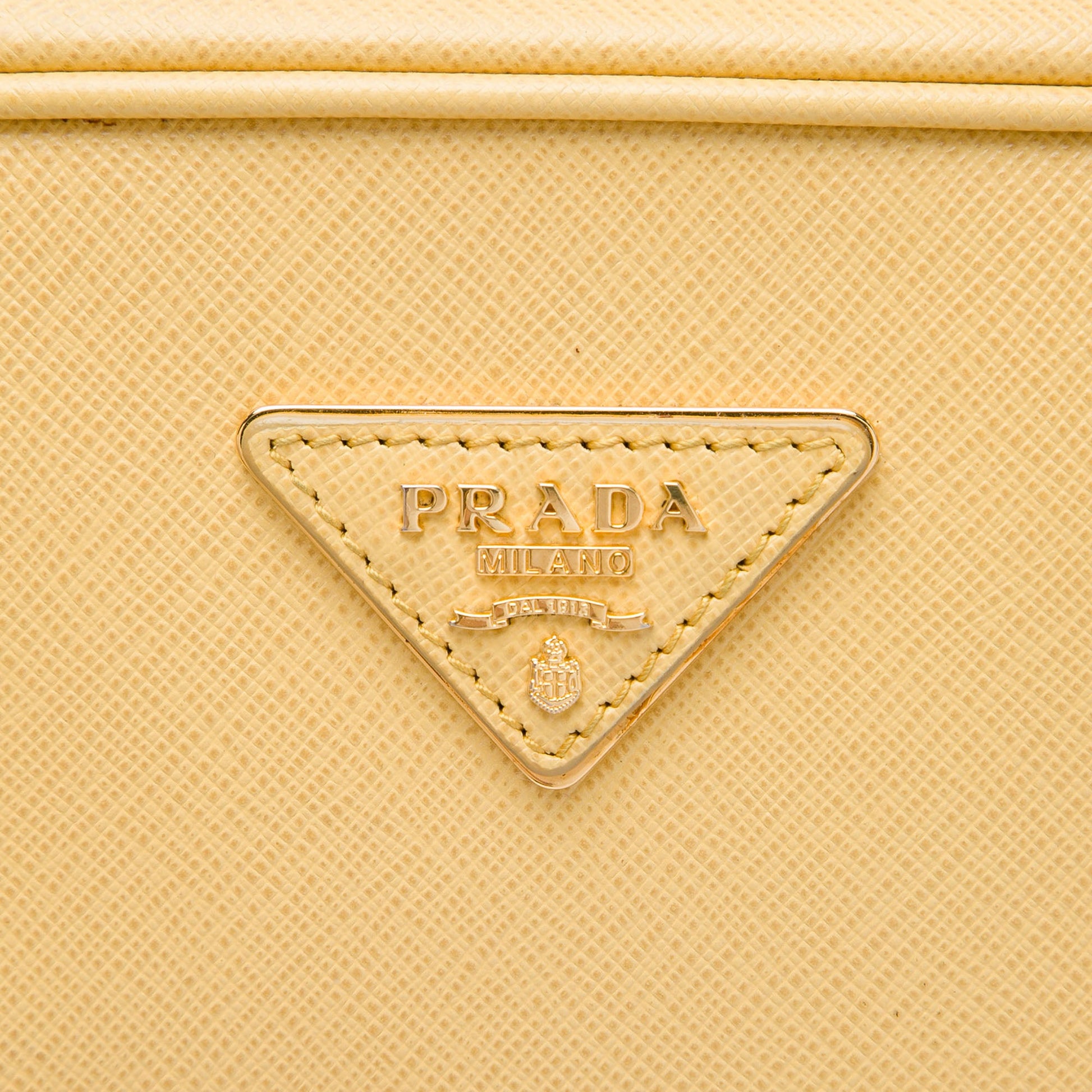 Prada Saffiano Lux Pyramid Frame Handbag