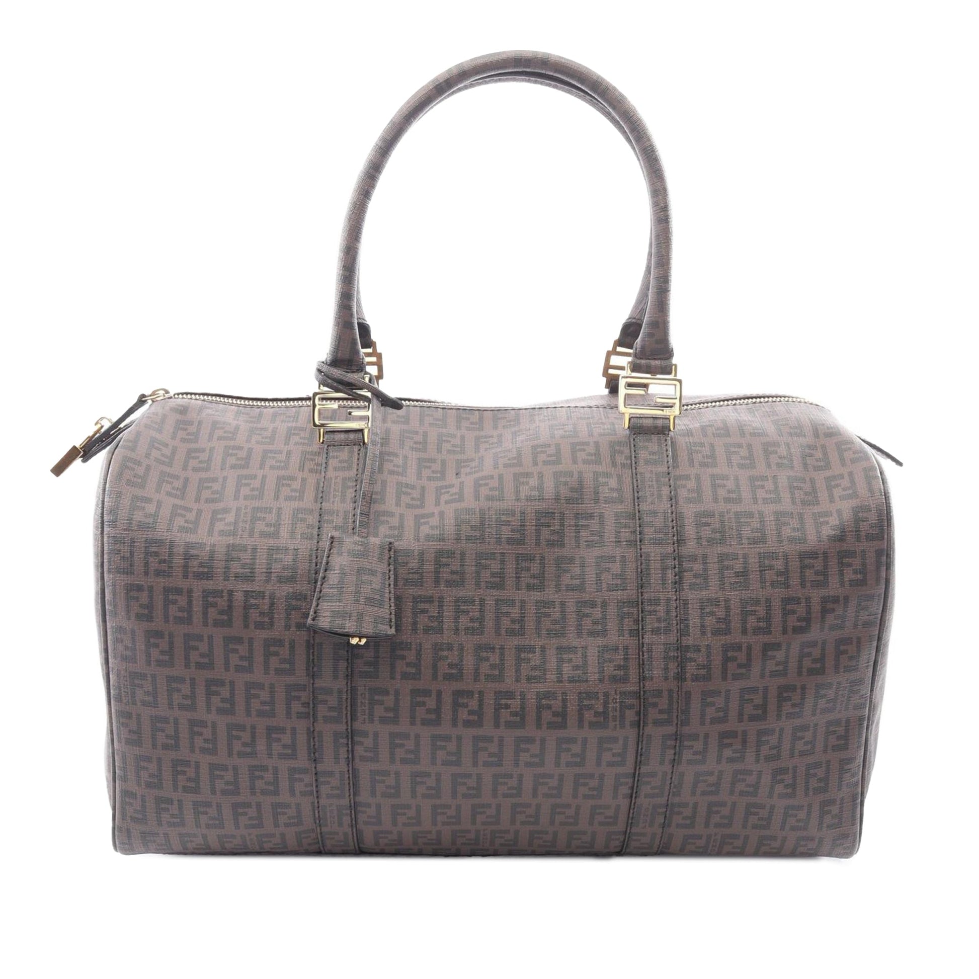 Fendi Zucchino Coated Canvas Boston bag