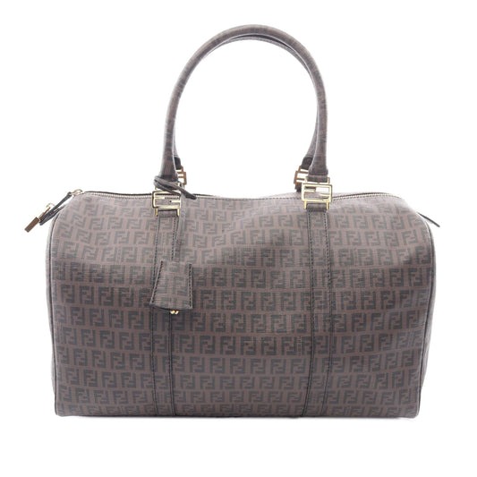 Fendi Zucchino Coated Canvas Boston bag