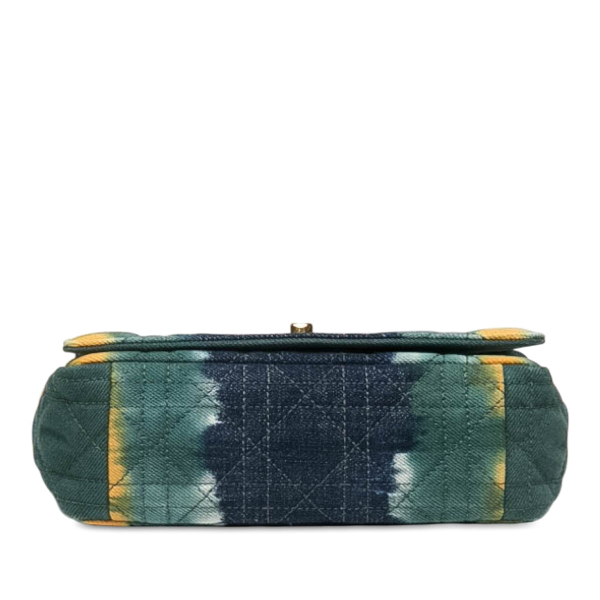 Dior Small Denim Cannage Tie Dye Caro Bag — Green