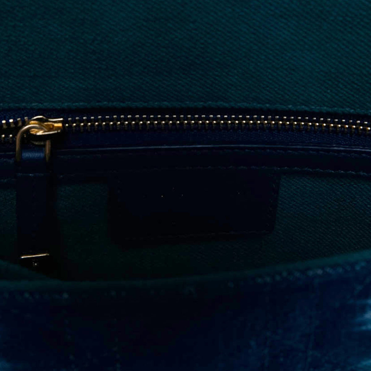 Dior Small Denim Cannage Tie Dye Caro Bag — Green