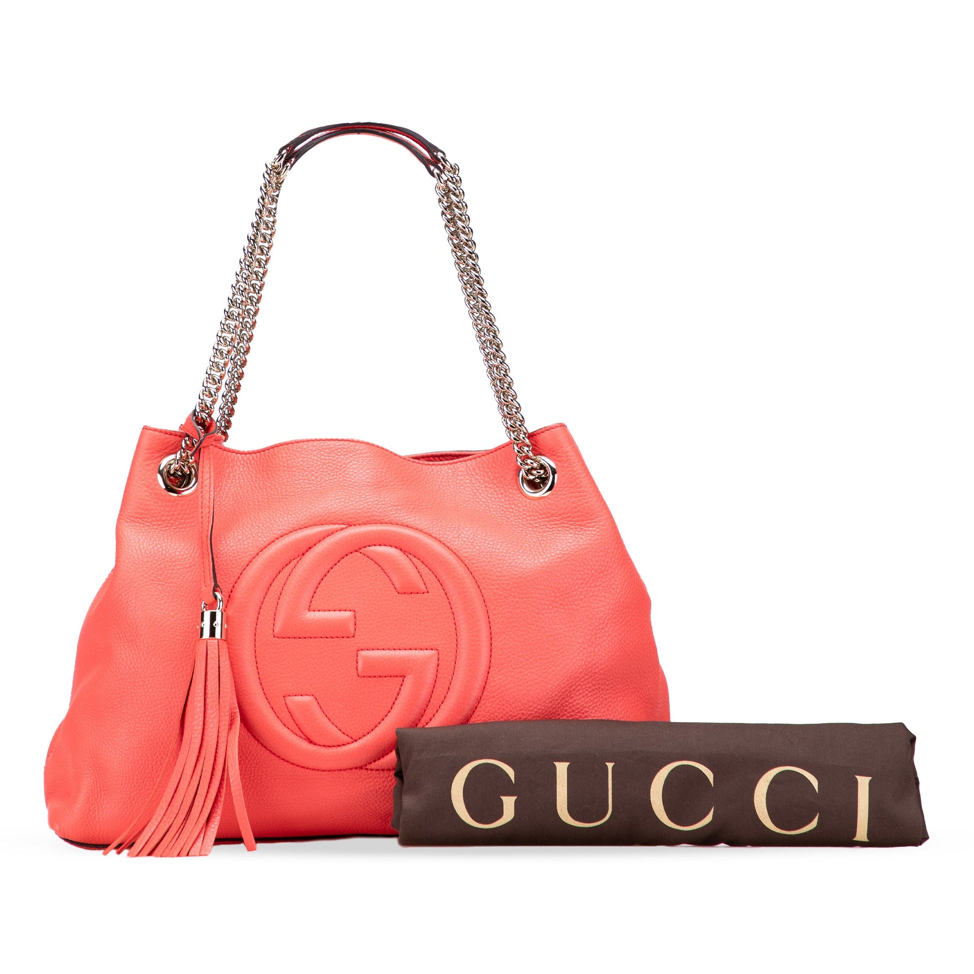 Gucci Medium Leather Soho Chain Tote