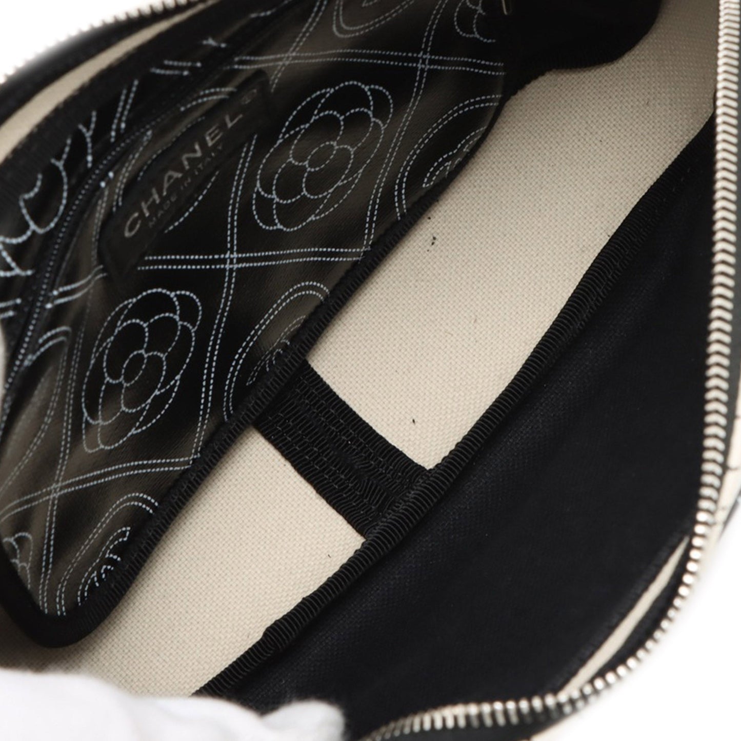 Chanel Coated Canvas Camellia Logo Camera Bag