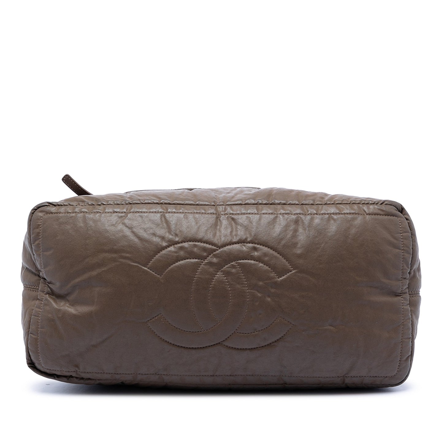 Chanel Quilted Coated Canvas Expandable Zip Travel Bag