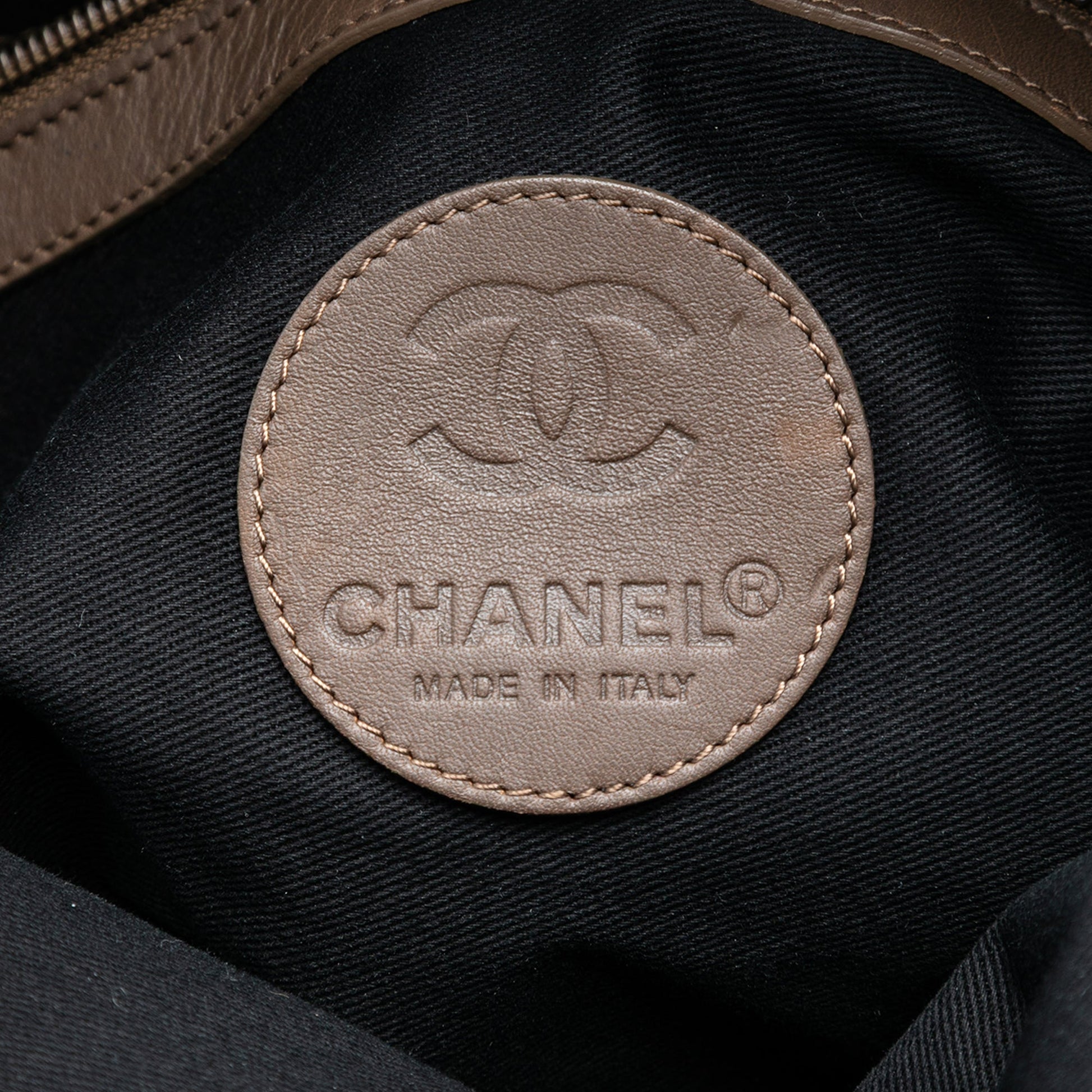 Chanel Quilted Coated Canvas Expandable Zip Travel Bag