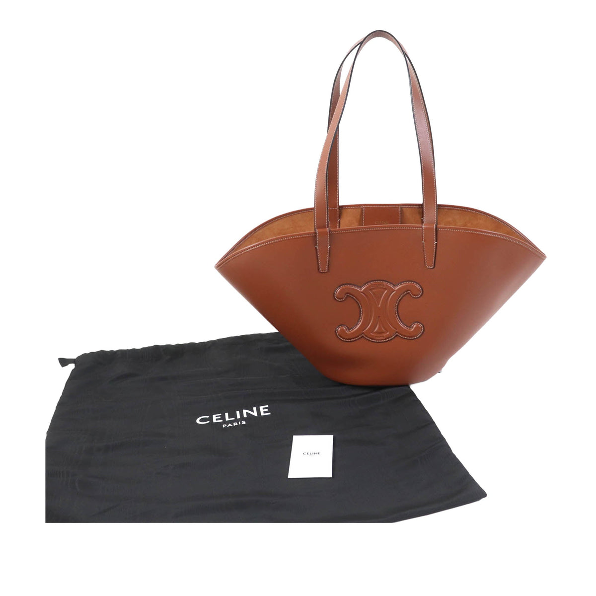 Celine Medium Smooth Calfskin Cuir Triomphe Couffin Tote