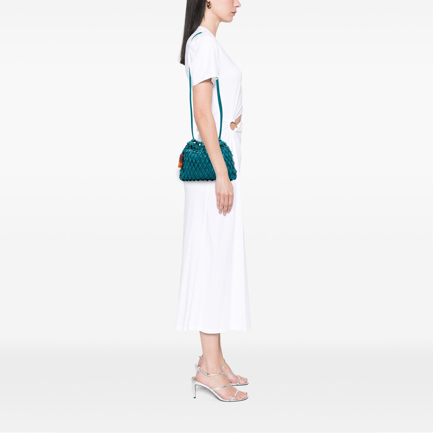 Chanel Woven Lambskin Drawstring Pouch