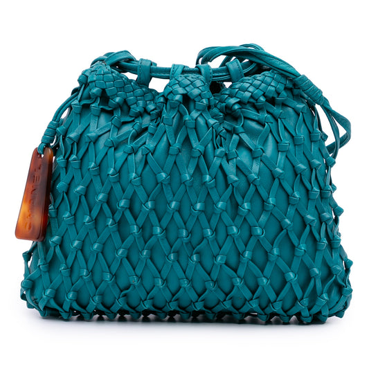Chanel Woven Lambskin Drawstring Pouch