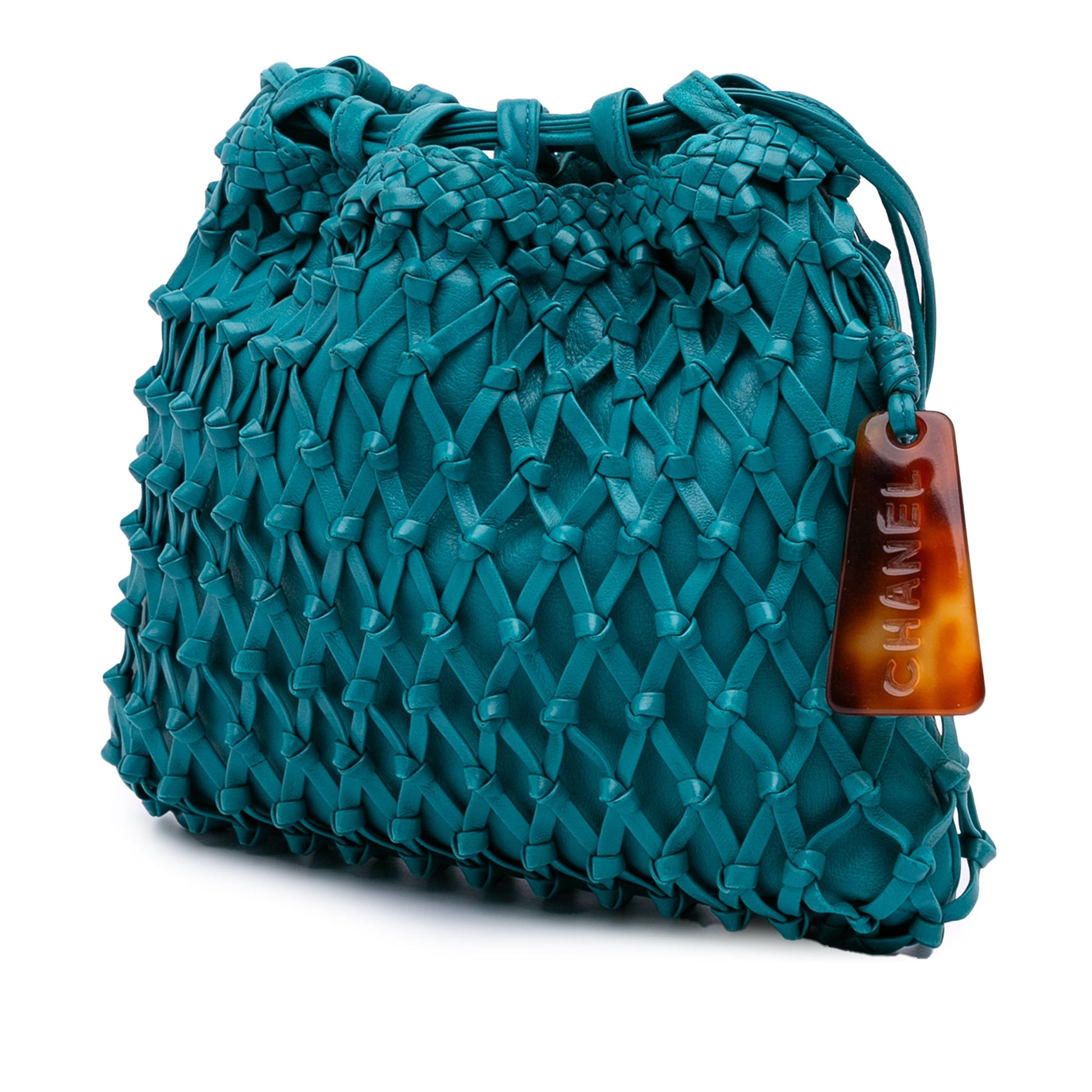 Chanel Woven Lambskin Drawstring Pouch