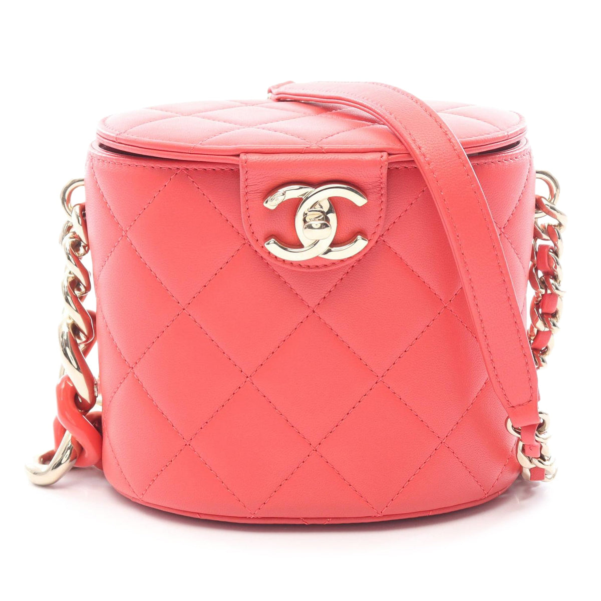 Chanel CC Lambskin Elegant Chain Vanity Case