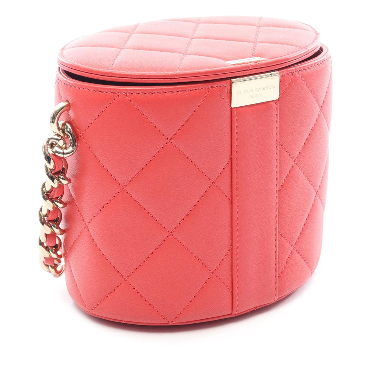 Chanel CC Lambskin Elegant Chain Vanity Case