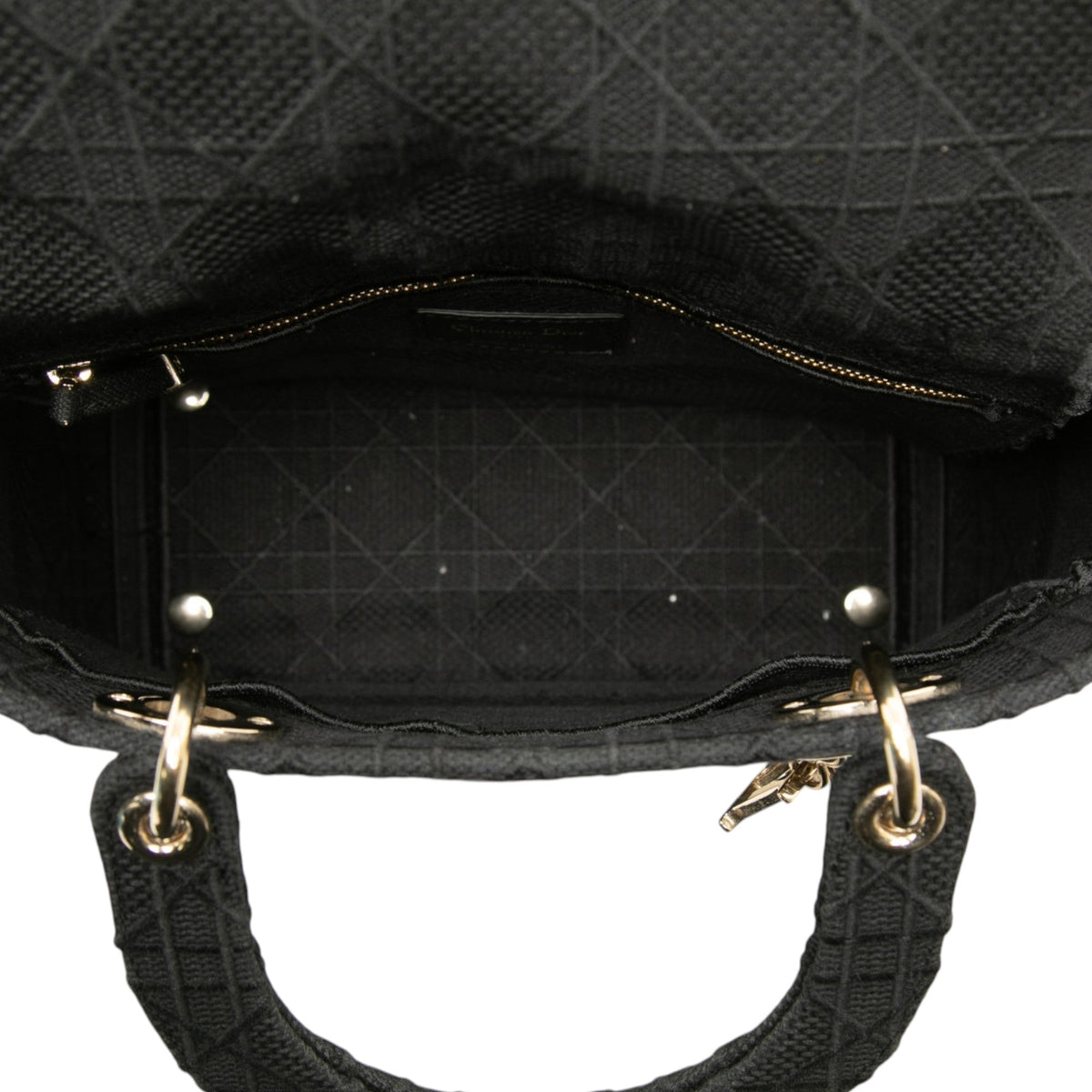 Dior Medium Embroidered Canvas Cannage Lady D Lite